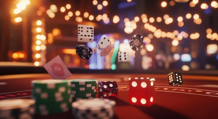 Live roulette wheel and betting table at pesiarbet slot casino studio